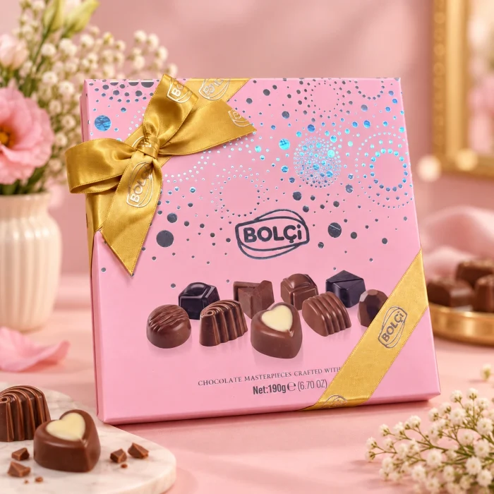 Bolçi Pembe Kutu Hediyelik Çikolata
